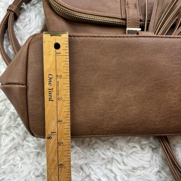 Miztique The Diana Utilitarian Vegan Leather Womens Backpack Purse Tan NWT